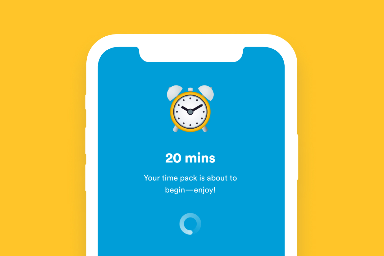 Screenshot of the loading screen starting the 20 minute data clock pack